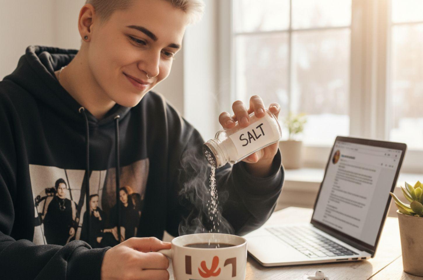 Café com sal nova tendência no TikTok