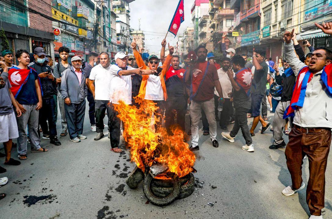Protestos no Nepal